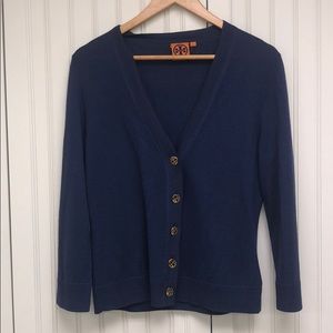 🌟SOLD🌟Tory Burch Blue Cardigan